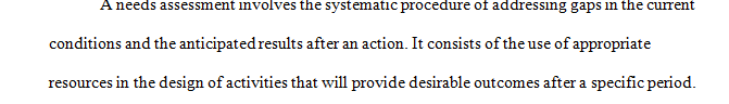 One of the many reasons social workers conduct needs assessment is to provide support for new programs.