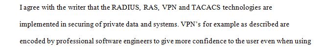 RADIUS was intended to validate and log dial-up remote clients to a system