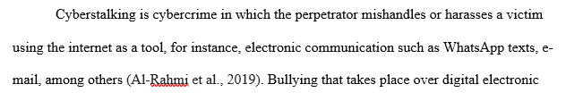 Summarize your case study in one paragraph, highlighting the cyberstalking or cyberbullying scenario.