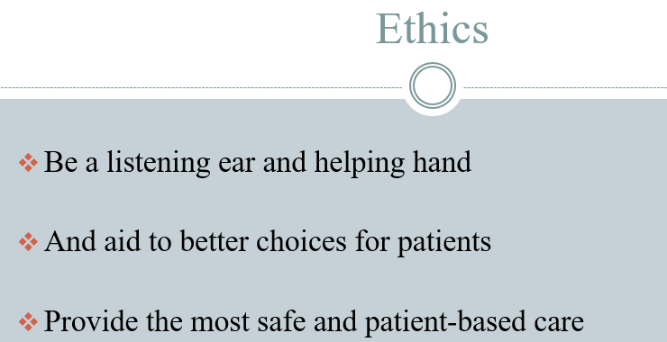 The Ethics and Values of the organization and an overview of the Code of Ethics