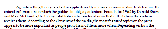 The agenda-setting theory and the cumulative effects theory.