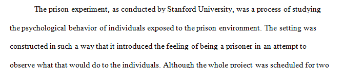 This important experiment took place at Stanford University in 1971 and remains actively studied and discussed today