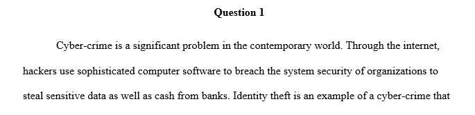 Using the cyber threat against multimedia systems that you reported in Question 1 write a paragraph describing your mitigation strategy 