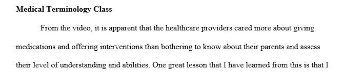 Watch the video below from the American Medical Association. Share your observations. What lessons can we learn from this video that can 