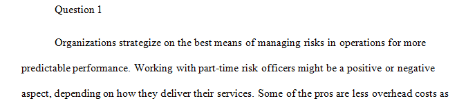 What are the pros and cons of having risk officers as part-time assignments within different functions and business units