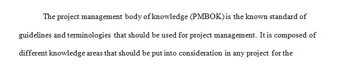 What has been your experience with the PMBOK® knowledge areas