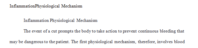 What is the physiologic mechanism causing the wound to become red hot swollen and painful