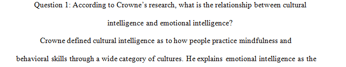 What is the relationship between cultural intelligence and emotional intelligence