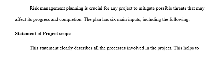 Write a 350-500 word essay after reviewing all of the material from this week regarding the major components of risk management.