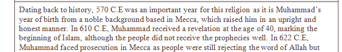 Write a 350 word summary of the most significant events in the history of Islam.
