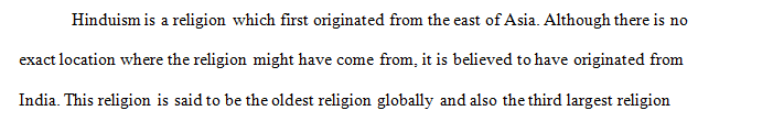 Write a 525- to 700-word overview of the history of Hinduism