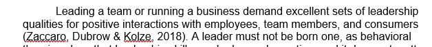 Write an informative essay on a leader attributes with a minimum of 750 words but no more than 1250 words