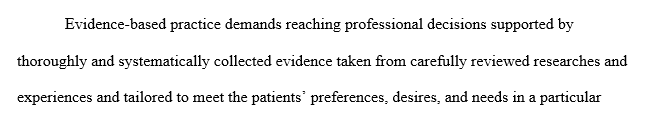 name one financial aspect, one quality aspect, and one clinical aspect that need to be taken into account for developing the evidence