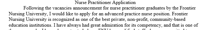 write a well-crafted essay describing what you as an individual would bring to our educational community the advanced practice 