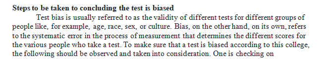 A college uses a particular admissions test, which has well documented predictive validity