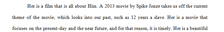 Analyze the movie specially Samantha's character from what you have learned in Chapter 4.