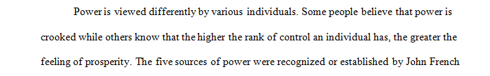 Compare and contrast the power differential between the parties.