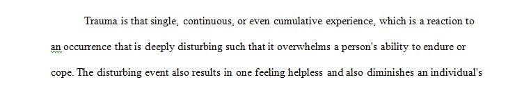 Compare and contrast trauma and complex trauma