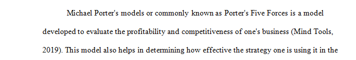 Describe Michael Porter’s model and its components.