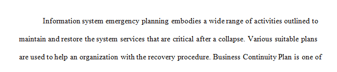 Discuss the difference between a Continuity of Operations Plan (COOP)