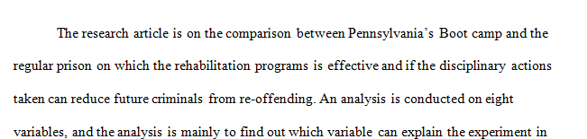 Does Rehabilitative Programming within a Disciplinary Setting Reduce Recidivism