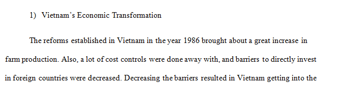 Evaluate the relative success of economic liberalization efforts in Vietnam.