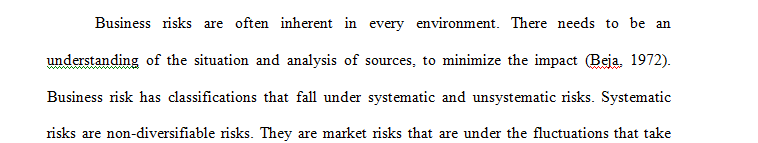 Explain the differences between systematic risks and unsystematic risks.