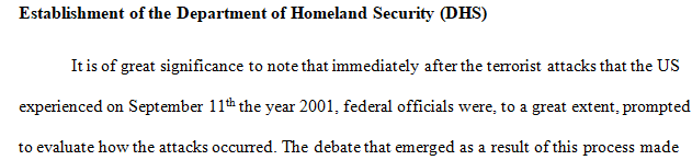 How and why was the Department of Homeland Security established