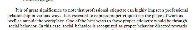 How professional etiquette can impact professional relationships