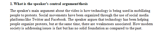 Name at least 3 specific examples/pieces of evidence she uses to support her argument