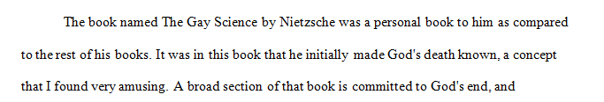 Reading reflection on The Gay Science by ​Friedrich Nietzsche