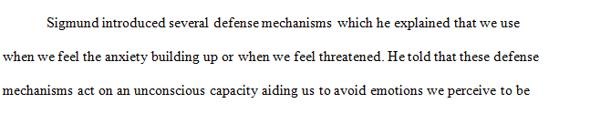 Reflect on your own behavior and pick one defense mechanism you have used.