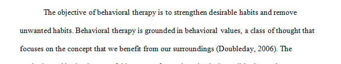 Submit a six page paper showing the effects of a particular behavioral technique  