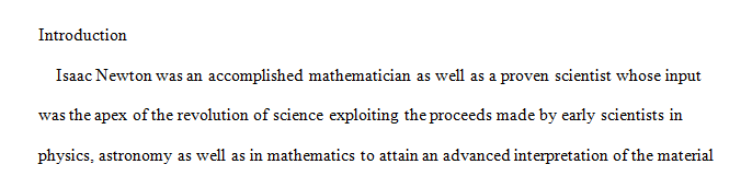 Summary about Isaac Newton