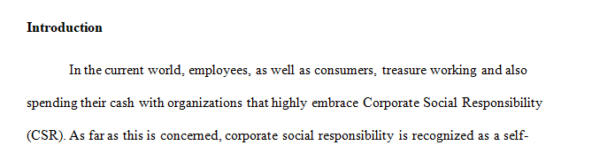The concept of CSR and the historical evolution of the concept.