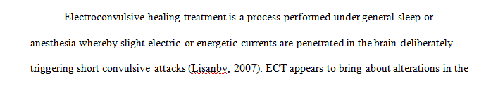 Write a 2 page paper about Electroconvulsive therapy (ECT). 