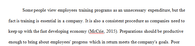 You've been called before the Board of Directors to discuss your training program