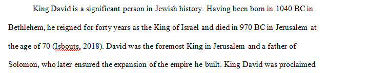 A description of the life and importance of one key person in Jewish history