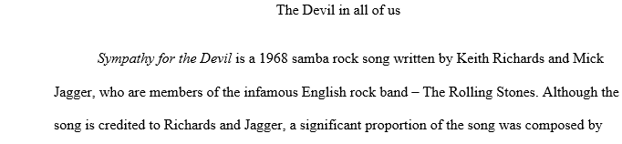 Compose a formal essay interpreting the themes of a narrative song. You will need a song that has a primary theme and one