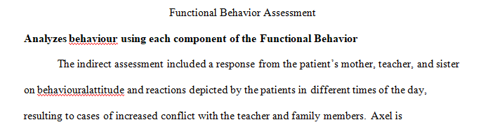 Conduct a Functional Behavior Assessment (FBA)