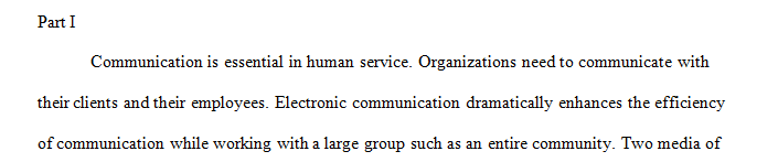 Consider the role of communication within human service organizations