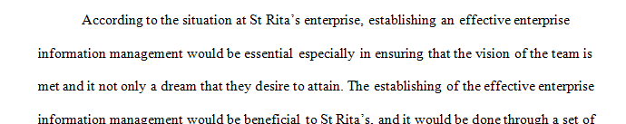 Did the EIM team present a convincing business case for establishing a new EIM division at St. Rita’s