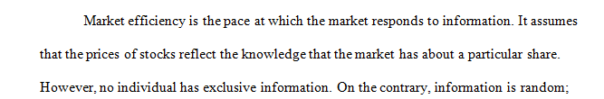 Explain in 525 words what it means to have efficient capital market