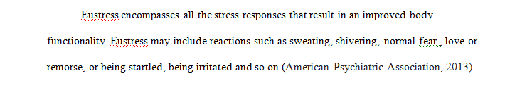 Identify the difference between eustress and distress.