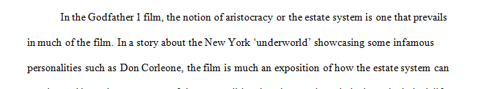 Pick one of the two movies last viewed--The Grand Illusion or Godfather 1--and a two page