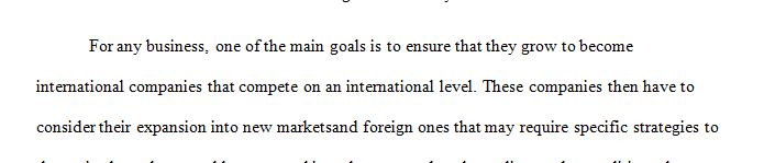 Prepare a report including recommendations for an actual company’s overall entry strategy into a foreign market