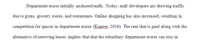 Read the article Mall Owners Push Out Department Stores