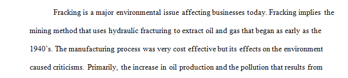 Research and explain the importance of an environmental issue faced by business and society