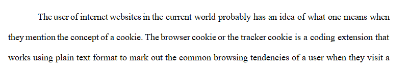 Research what kind of information cookies store