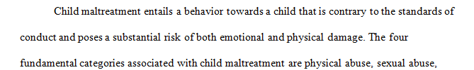 The four primary categories of child maltreatment.